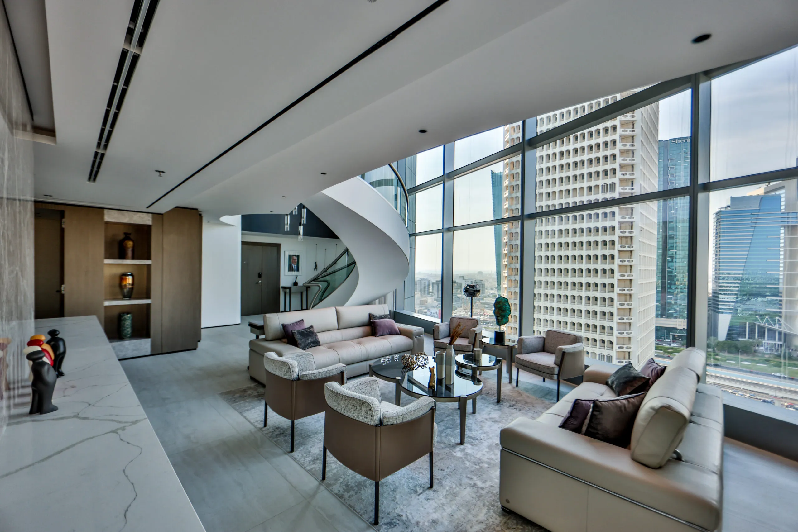 Elegant dining space with luxury furnishings