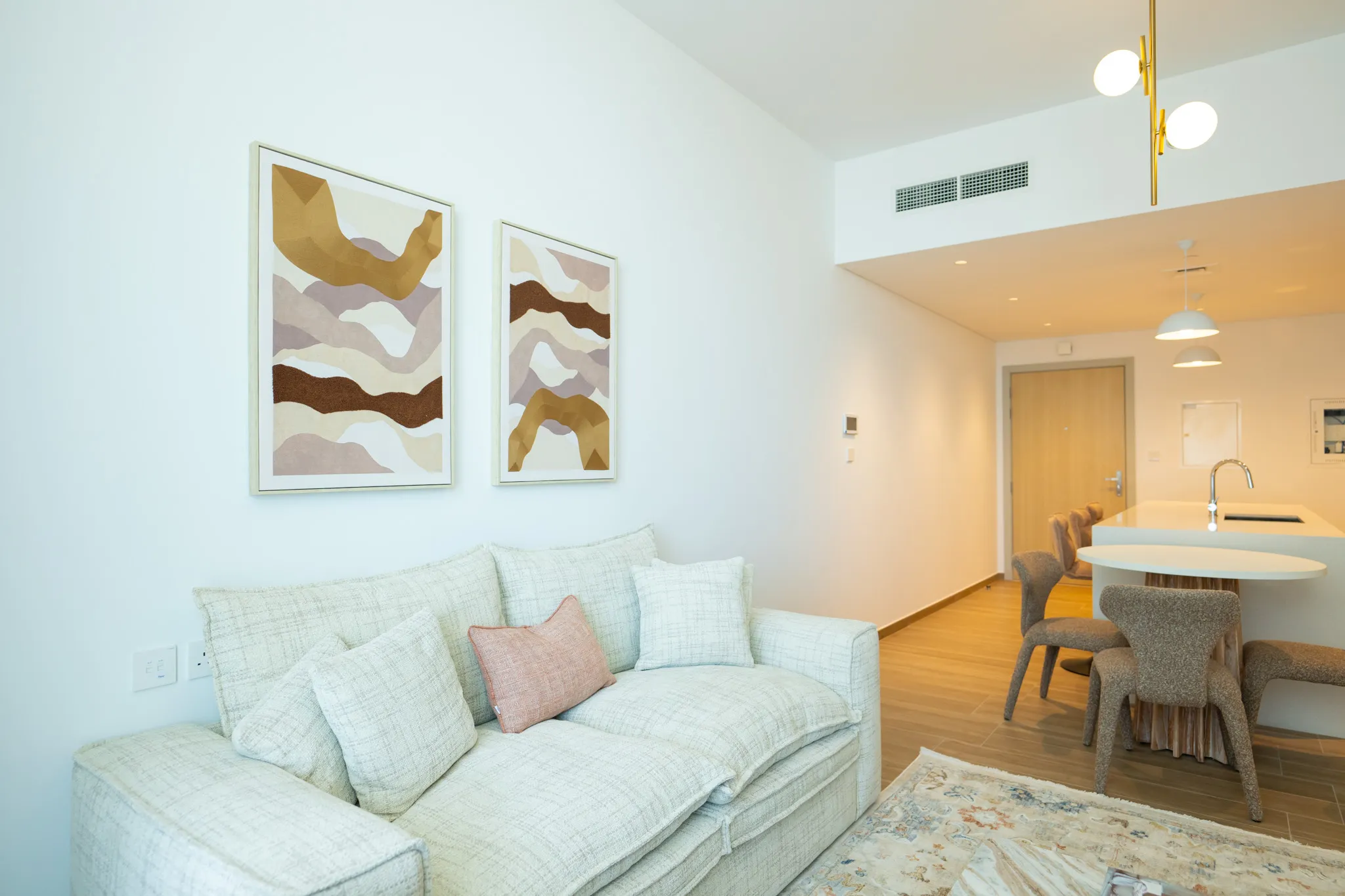 Elegant dining space with luxury furnishings